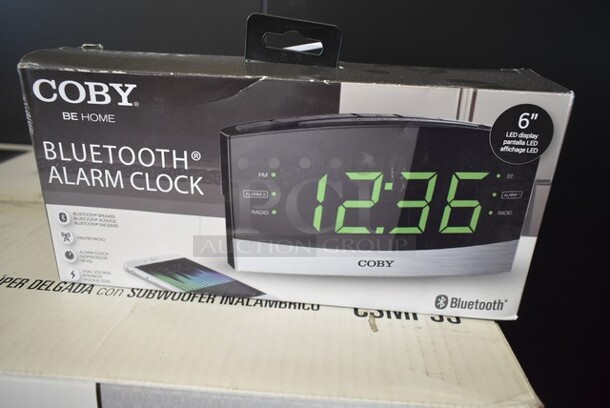 3 BRAND NEW! Coby CRABT-104 Bluetooth Alarm Clock. 3 Times Your Bid!  - Image 1 of 6