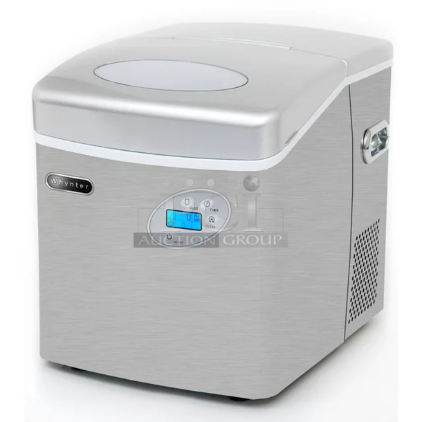BRAND NEW SCRATCH AND DENT! Whynter IMC-490SS Portable 49lb Freestanding Stainless Steel Ice Maker. 115 Volts, 1 Phase. Tested and Working! - Image 1 of 6