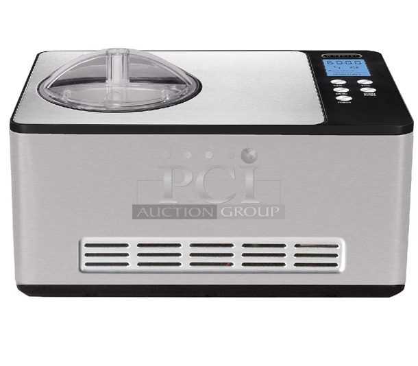 BRAND NEW SCRATCH AND DENT! Whynter ICM-200LS 2.1 Quart Capacity Automatic Compressor Ice Cream Maker in Stainless Steel. 115 Volts, 1 Phase. Tested and Working! - Image 1 of 5