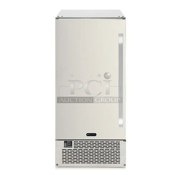 BRAND NEW SCRATCH AND DENT! Whynter UIM-502SS Built-In / Freestanding 15" Ice Maker Machine Stainless Steel 25lb. 115 Volt, 1 Phase. Tested and Working! - Image 1 of 6