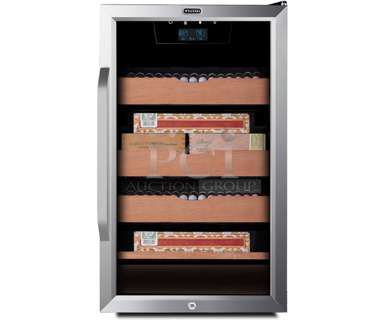 BRAND NEW SCRATCH AND DENT! Whynter CHC-421HC 4.2 cu.ft. Cigar Cabinet Cooler and Humidor with Humidity Temperature Control and Spanish Cedar Shelves. 115 Volts, 1 Phase. Tested and Working!