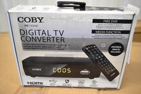 5 BRAND NEW IN BOX! Coby CSTB-600 Digital TV Converter. 5 Times Your Bid! 