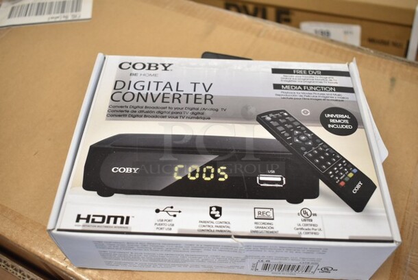 5 BRAND NEW IN BOX! Coby CSTB-600 Digital TV Converter. 5 Times Your Bid!  - Image 1 of 4