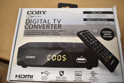 5 BRAND NEW IN BOX! Coby CSTB-600 Digital TV Converter. 5 Times Your Bid! 