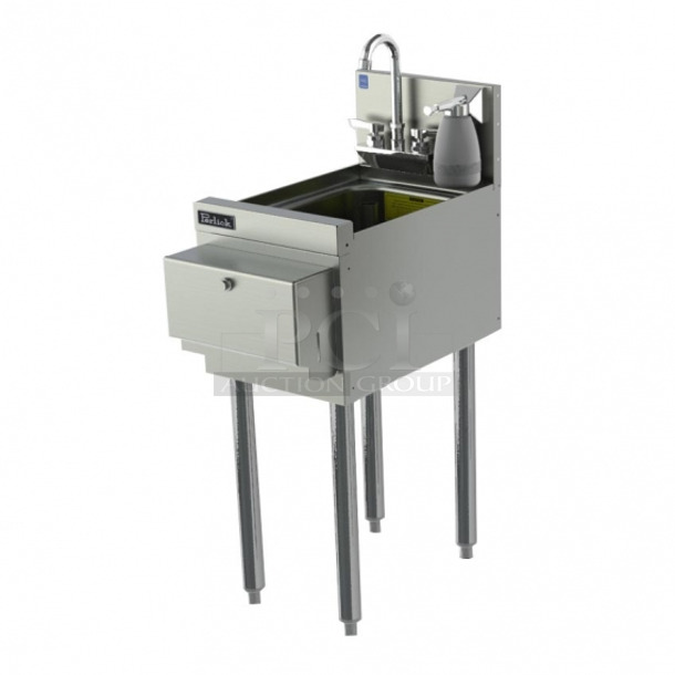 BRAND NEW IN BOX! Perlick TS12HSN Stainless Steel Underbar Hand Sink Unit - Image 1 of 3