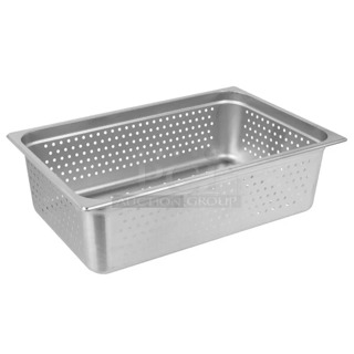 8 BRAND NEW SCRATCH AND DENT! Choice 4070063 Full Size 6" Deep Anti-Jam Perforated Stainless Steel Steam Table / Hotel Pan - 24 Gauge. 8 Times Your Bid! 