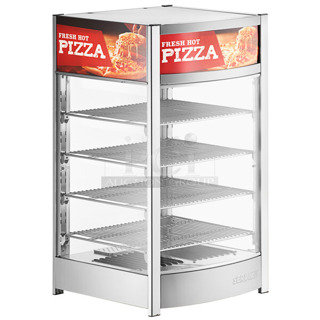 BRAND NEW SCRATCH AND DENT! ServIt 423PDW12D1S Stainless Steel Commercial 12" Full-Service Countertop Display Warmer with 4 Shelves. 120 Volts, 1 Phase. Tested and Working!