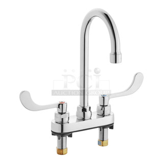 BRAND NEW SCRATCH AND DENT! American Standard 7500170.002 Monterrey 1.5 GPM Deck-Mount Lavatory Faucet with Wrist Blade Handles and 5" Gooseneck Spout