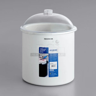 2 BRAND NEW SCRATCH AND DENT! Cambro CM101202 White 3 Gallon Coldmaster Ice Cream Cold Crock with Lid. 2 Times Your Bid! 