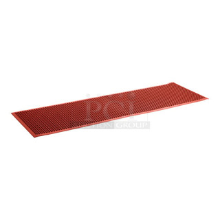 BRAND NEW SCRATCH AND DENT! Lavex 844LB310REDBEV 3' x 10' Heavy-Duty Red Rubber Grease-Resistant Anti-Fatigue Floor Mat with Beveled Edge - 1/2" Thick