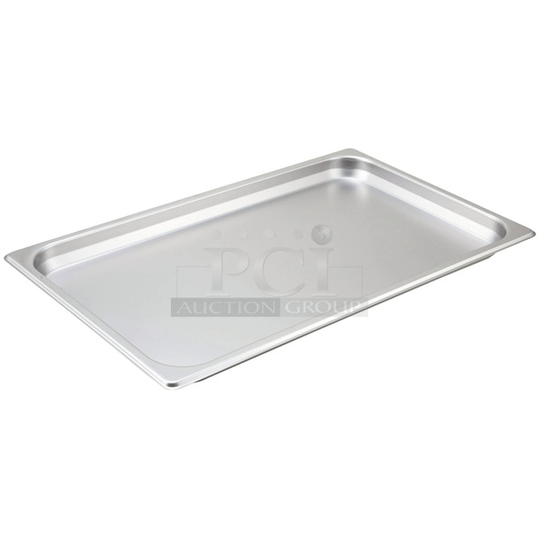 7 Boxes of 12 BRAND NEW! Winco SPJH-101 Stainless Steel Full Size Steam Pan / Drop In Bin. 1/1x1.5. 7 Times Your Bid! - Image 1 of 3