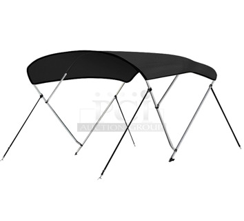 2 BRAND NEW IN BOX! Items Including SLBTW84G SereneLife Waterproof Boat Bimini Top Cover and SereneLife SLBT460G 4 Bow Bimini Top Boat Cover - Front Hold-Down Straps and Rear Support Arms, Includes Mounting Hardware with 1 Inch Aluminum Frame. 2 Times Your Bid!