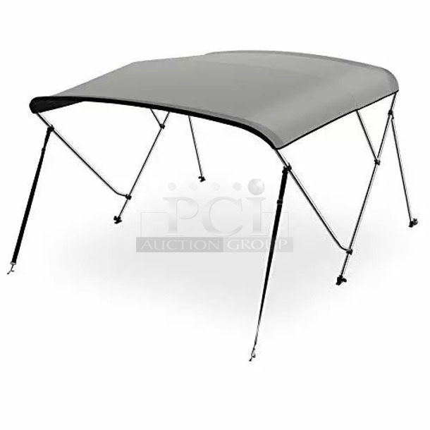 5 BRAND NEW IN BOX! SereneLife SLBT4GR738 Waterproof Boat Bimini Top Cover - 73-78" W 4 Bow. 5 Times Your Bid! - Image 1 of 4