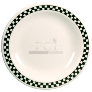 6 Boxes of 24 BRAND NEW! Steelite B061 P200 NR Plate 6-1/2" Red Checkerboard Rim. 6 Times Your Bid! 