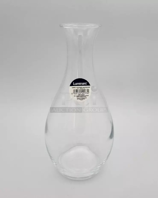 4 Boxes of 6 BRAND NEW! Luminarc Glass Carafe Decanter 1L 33 oz Elegance Sans Bouchon. 4 Times Your Bid!  - Image 1 of 3