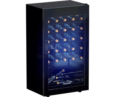 BRAND NEW IN BOX! Honeywell H34WCB 18.9 in. 34-Bottles Wine Cooler and 34-Can Beverage Cooler in Black with Digital Thermostat