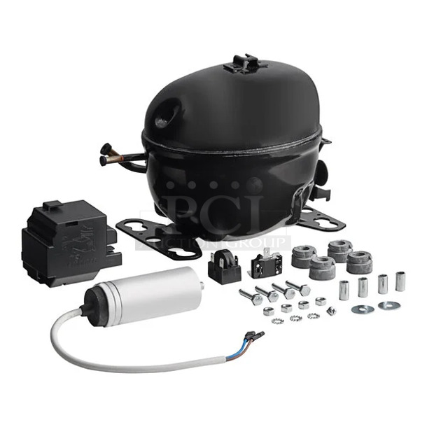 BRAND NEW SCRATCH AND DENT! Avantco 17812362 Compressor for A-19R-HC, A-23R-G-HC, A-23R-HC, SS-1R-G-HC, SS-1R-HC, Z1-R, and Z1-R2 Series Units - 115V, R-290 - Image 1 of 3