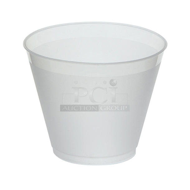 PALLET LOT of 16 BRAND NEW Boxes of PF9 Frosted Poly 8.75 oz Tumblers. 16 Times Your Bid!  - Image 1 of 3