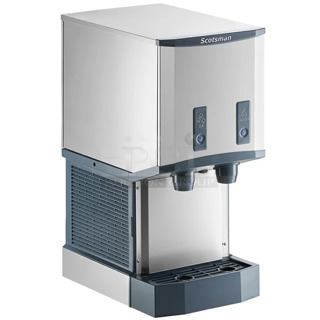 BRAND NEW SCRATCH AND DENT! 2024 Scotsman HID312AB-1A Meridian Countertop Ice Machine and Water Dispenser with Push Button Dispensing - 12 lb. Bin Storage. 115 Volts, 1 Phase. 