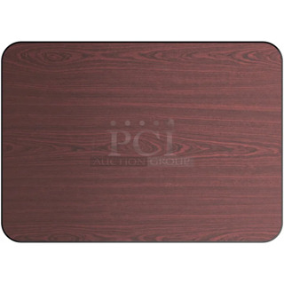 8 BRAND NEW SCRATCH AND DENT! Lancaster Table & Seating 3493042TCB 30" x 42" Laminated Rectangular Table Top Reversible Cherry / Black. 8 Times Your Bid! May Be Missing Pieces. 
