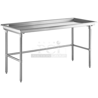 2 BRAND NEW SCRATCH AND DENT! Regency 600SRT3072S 30" x 72" 16-Gauge Type 304 Stainless Steel Sorting Table. 2 Times Your Bid! May Be Missing Pieces. 