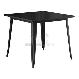 BRAND NEW SCRATCH AND DENT! Lancaster Table & Seating 164DA3636BLK Alloy Series 36" x 36" Onyx Black Standard Height Outdoor Table. May Be Missing Pieces. 