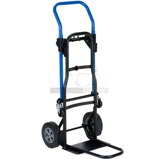 BRAND NEW SCRATCH AND DENT! Harper 500 lb. 3-in-1 Quick Change Hand Truck with Nose Extension and 8" Solid Rubber Wheels JDCJ8523EN