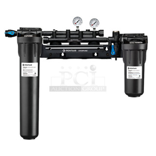 BRAND NEW! Everpure EV9294-23 High Flow CSR Triple Manifold with 20" Prefilter and Scale Reduction - 3/4" NPT. Stock Picture Used, See Pictures