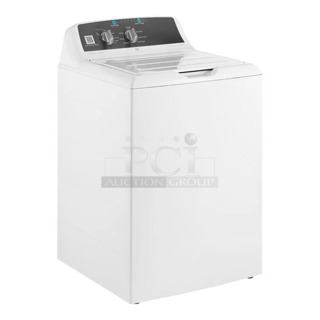BRAND NEW SCRATCH AND DENT! General Electric GE VTW525ASR3WB 4.2 cu. ft. Top Load Electric Commercial Washer - Free Use / App Payment. 120 Volts, 1 Phase. 