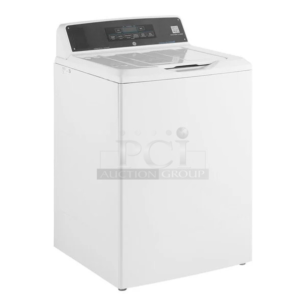 BRAND NEW SCRATCH AND DENT! General Electric GE VTW565ASVOWB Metal Commercial Top Load Washer.  - Image 1 of 10