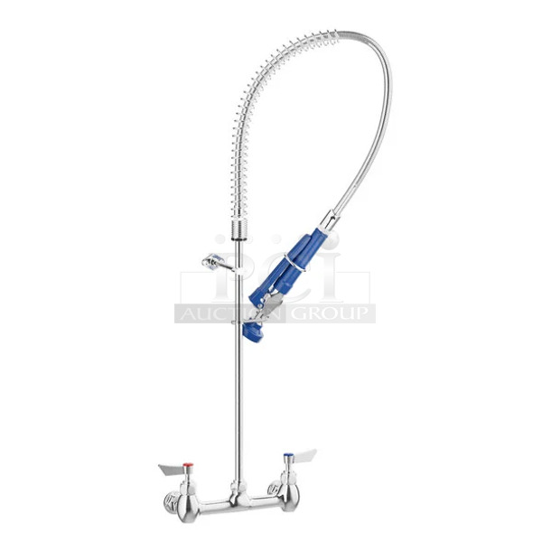 2 BRAND NEW SCRATCH AND DENT! Waterloo 750PRW8X 1.15 GPM Wall-Mounted Pre-Rinse Faucet with 8" Centers. 2 Times Your Bid! - Image 1 of 4