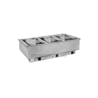 BRAND NEW! Atlas WIH-4 Stainless Steel Commercial Cold Pan Drop In. 208 Volts, 1 Phase. 