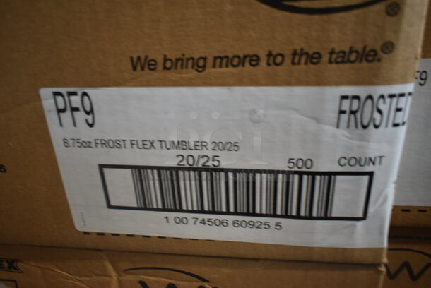 PALLET LOT of 16 BRAND NEW Boxes of PF9 Frosted Poly 8.75 oz Tumblers. 16 Times Your Bid!  - Image 3 of 3