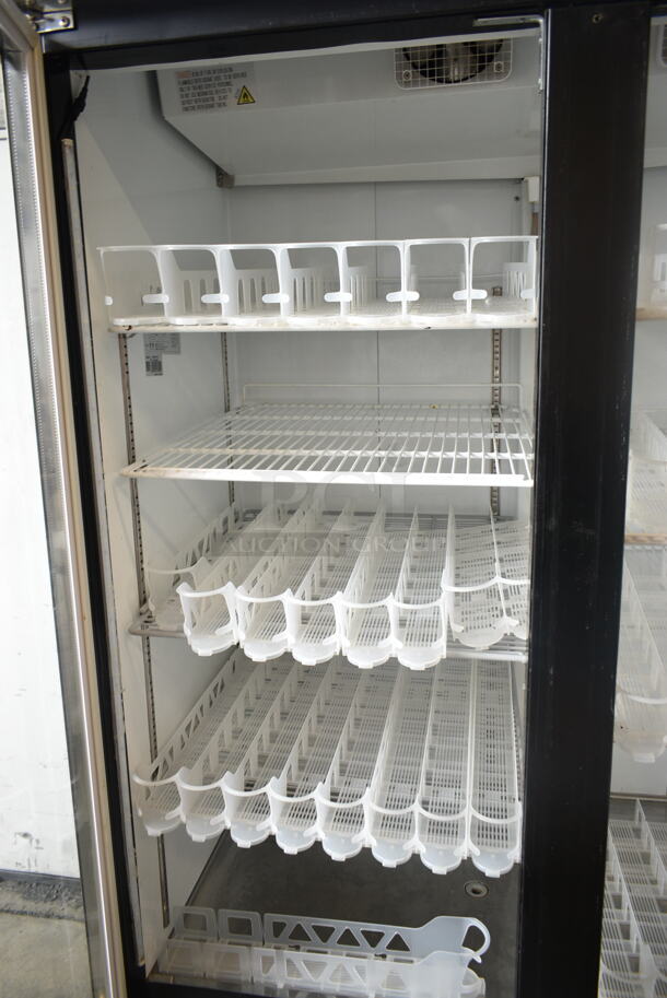 Avantco G1.2BM2F-HC Metal Commercial 2 Door Reach In Freezer Merchandiser w/ Poly Coated Racks on Commercial Casters. 115 Volts, 1 Phase. Tested and Working! - Image 4 of 7
