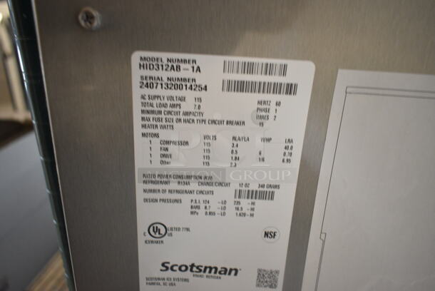 BRAND NEW SCRATCH AND DENT! 2024 Scotsman HID312AB-1A Meridian Countertop Ice Machine and Water Dispenser with Push Button Dispensing - 12 lb. Bin Storage. 115 Volts, 1 Phase.  - Image 3 of 3