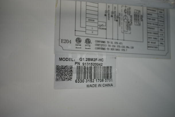 Avantco G1.2BM2F-HC Metal Commercial 2 Door Reach In Freezer Merchandiser w/ Poly Coated Racks on Commercial Casters. 115 Volts, 1 Phase. Tested and Working! - Image 6 of 7