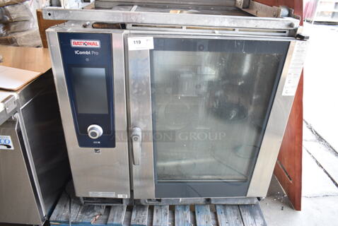 BRAND NEW SCRATCH AND DENT! 2021 Rational LM100EE Stainless Steel Commercial Electric Powered iCombi Convection Oven w/ Equipment Stand. 440/480 Volts, 3 Phase. 