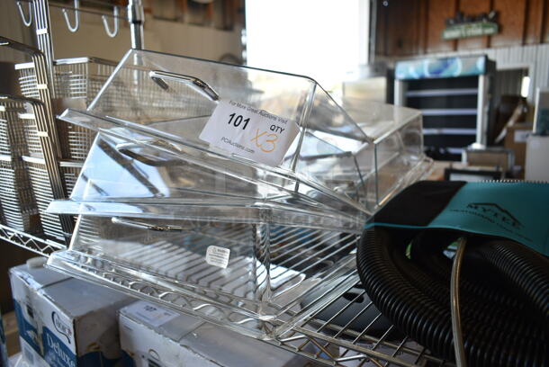 3 BRAND NEW SCRATCH AND DENT! Cambro RD1220CWH Camwear 12" x 20" Clear Dome Display Cover with Hinged Lid. 3 Times Your Bid!  - Image 2 of 5