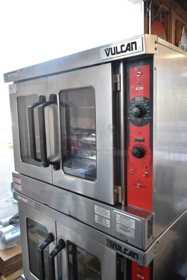 2 LIKE NEW! Vulcan VC5ED Stainless Steel Commercial Electric Powered Full Size Convection Oven w/ View Through Doors, Metal Oven Racks and Thermostatic Controls. Does Not Come w/ Casters. 208 Volts, 3/1 Phase. 2 Times Your Bid! - Image 5 of 10