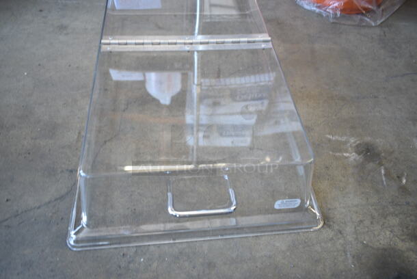 3 BRAND NEW SCRATCH AND DENT! Cambro RD1220CWH Camwear 12" x 20" Clear Dome Display Cover with Hinged Lid. 3 Times Your Bid!  - Image 4 of 5