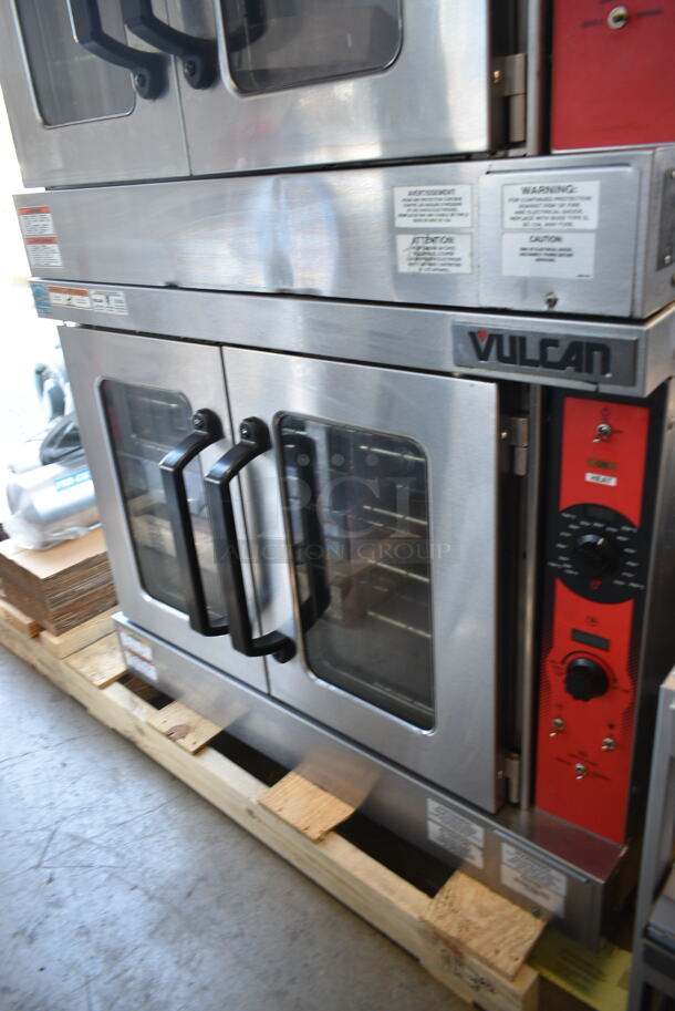 2 LIKE NEW! Vulcan VC5ED Stainless Steel Commercial Electric Powered Full Size Convection Oven w/ View Through Doors, Metal Oven Racks and Thermostatic Controls. Does Not Come w/ Casters. 208 Volts, 3/1 Phase. 2 Times Your Bid! - Image 6 of 10