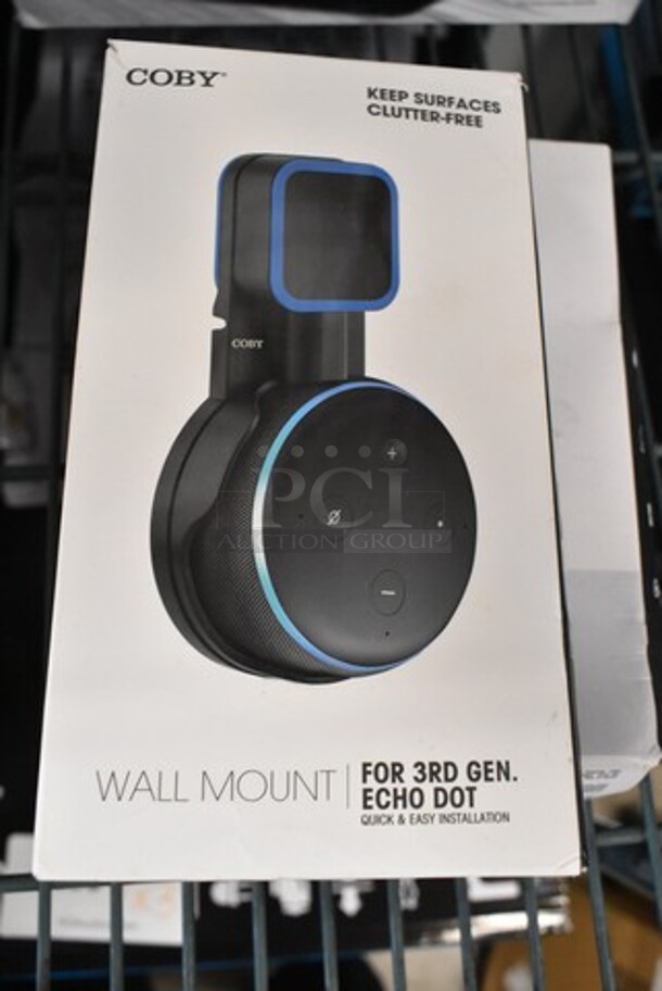 4 BRAND NEW IN BOX! Items Including Waterproof True Wireless Speaker, Wall Mount For Echo Dot, Coby Bluetooth Speaker. 4 Times Your Bid!  - Image 4 of 7