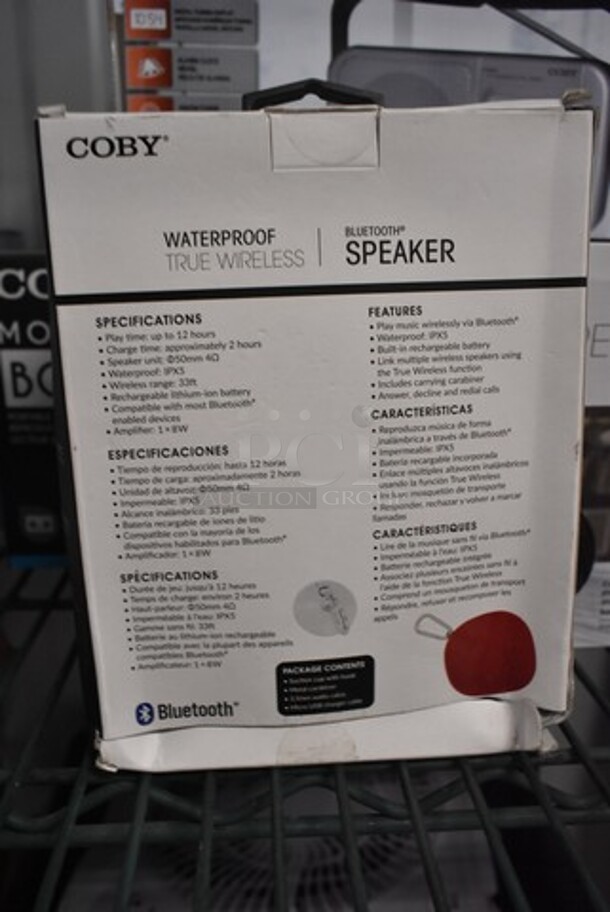 4 BRAND NEW IN BOX! Items Including Waterproof True Wireless Speaker, Wall Mount For Echo Dot, Coby Bluetooth Speaker. 4 Times Your Bid!  - Image 7 of 7