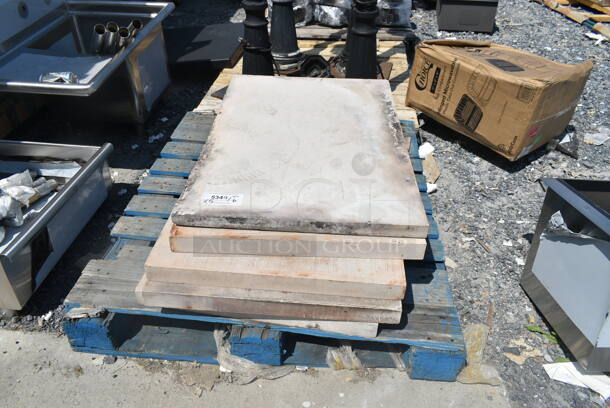 PALLET LOT of 5 Pizza Oven Cooking Stones. 5 Times Your Bid!  - Image 1 of 2
