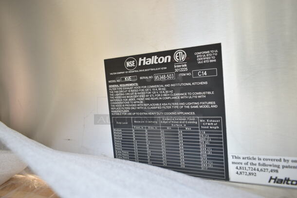 BRAND NEW IN CRATE! Halton KVE Custom  Stainless Steel Commercial Grease Hood w/ Filters.  - Image 12 of 12