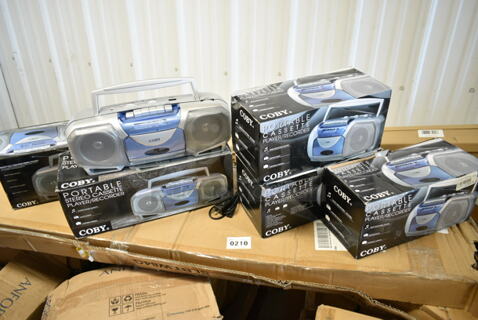 6 BRAND NEW! Coby CXC350 Portable Stereo Cassette Player Recorder. 6 Times Your Bid! 