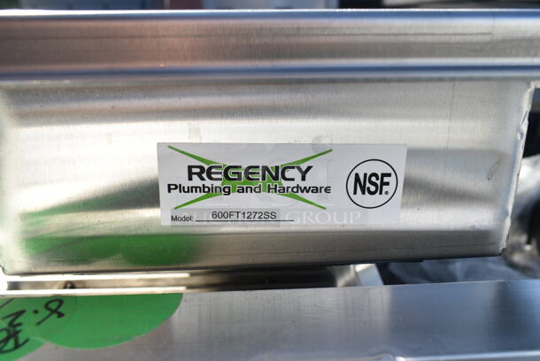 BRAND NEW SCRATCH AND DENT! Regency 600FT1272SS Stainless Steel Commercial Floor Trough.   - Image 3 of 3