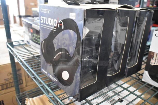 3 BRAND NEW IN BOX! Coby Studio Wireless Folding Stereo Headphones. 3 Times Your Bid!  - Image 2 of 4