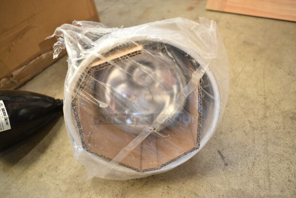 3 BRAND NEW SCRATCH AND DENT! ServIt 423HLR75CH Retractable Cord Ceiling Mount Heat Lamp with Modern Chrome Flared Finish Round Dome Shade. 3 Times Your Bid! - Image 4 of 11