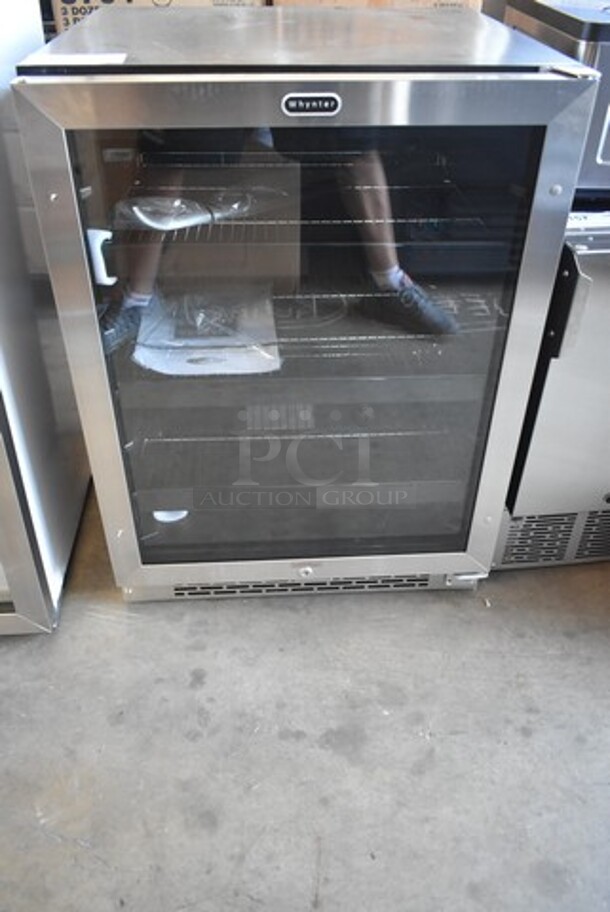 	BRAND NEW SCRATCH AND DENT! Whynter BBR-148SB Built In 148 Can Stainless Steel Wine Refrigerator Merchandiser with Reversible Door and Digital Control. 115 Volts, 1 Phase. Tested and Working! - Image 2 of 5
